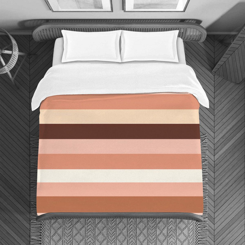 Housse de couette rayée, Housse de couette pour lit simple