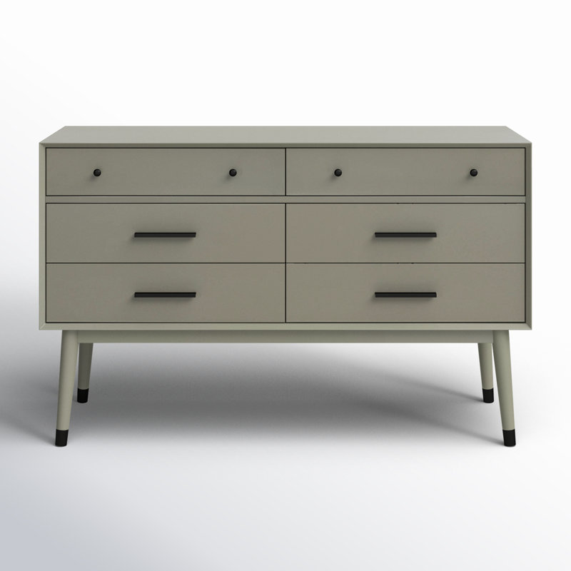 Samuel 56'' W 6 - Drawer Dresser, Dark Gray