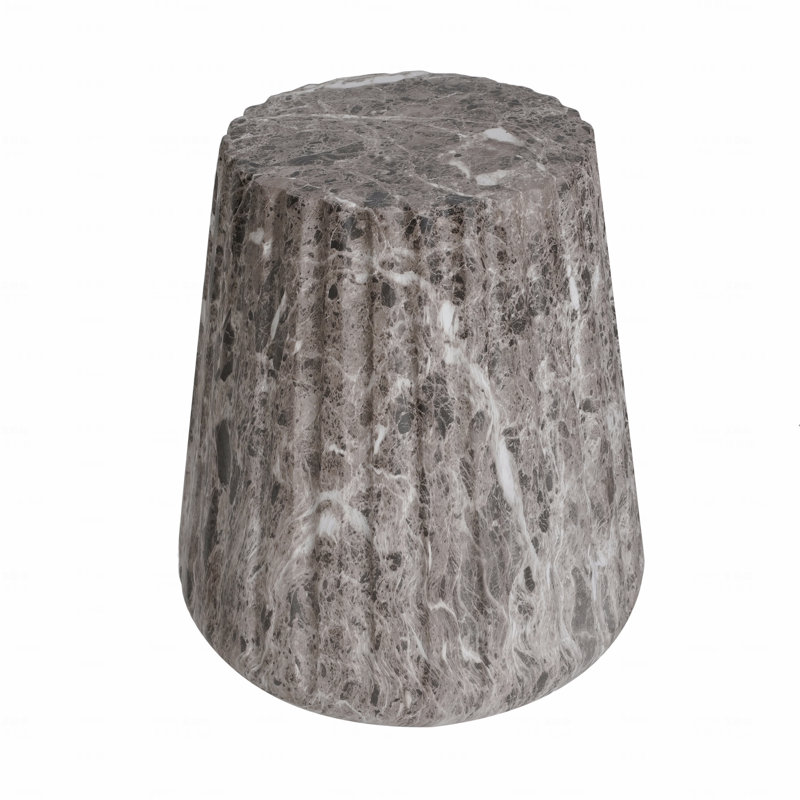 Table d'appoint d'extérieur sculptée Cleme, Gris