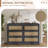 46''Wide Rattan Dresser,6 Drawer Dresser for Bedroom,Dressers & Chests of Drawers-689750384
