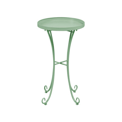 Round Metal Outdoor Side Table , 40cm cm W 40cm cm D