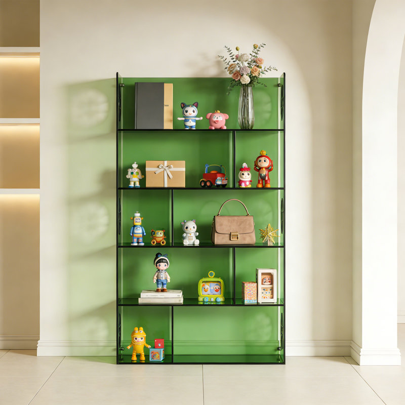 Green Acrylic Decorative Shelving Unit, 59.06"H x 47.24"W x 11.81"D