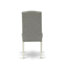 L'ensemble de meubles de salle à manger 3 pièces comprend une table de cuisine ronde et 2 chaises Parson en tissu Shitake foncé, blanc lin-1357128787-1357128784