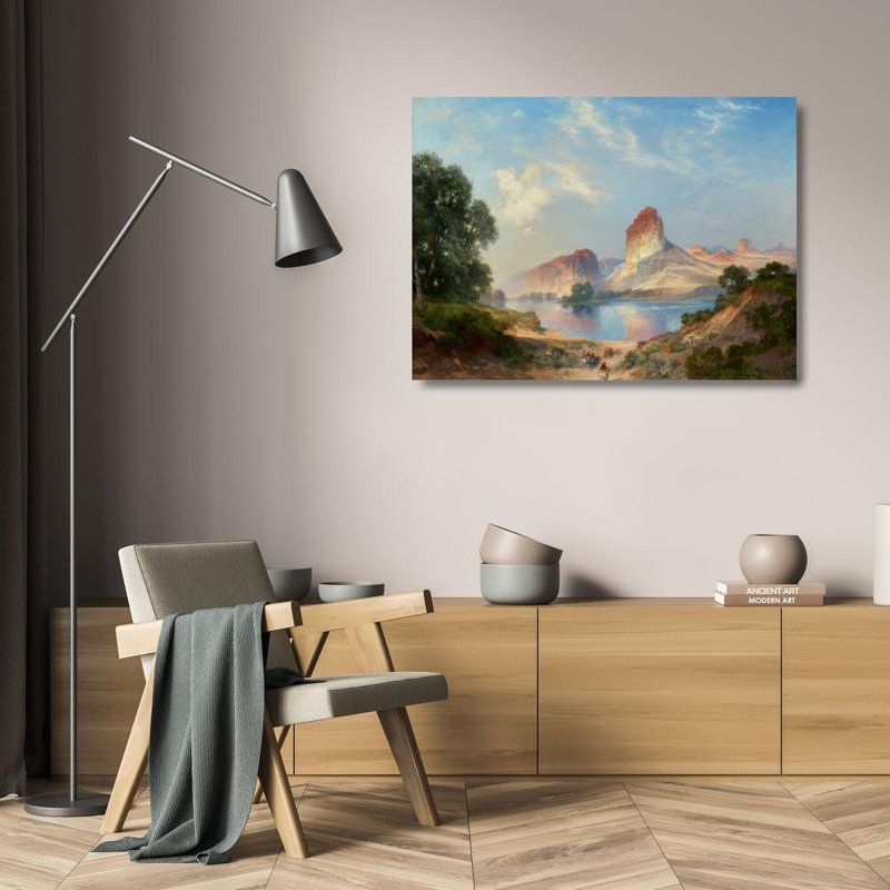 "An Indian Paradise" par Thomas Moran - Art sur toile tendue avec châssis, H 24 po x l 17 po