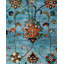 Tapis unique noué à la main Tribal - bleu clair, 9 pi 0 po x 11 pi 10 po Tribal