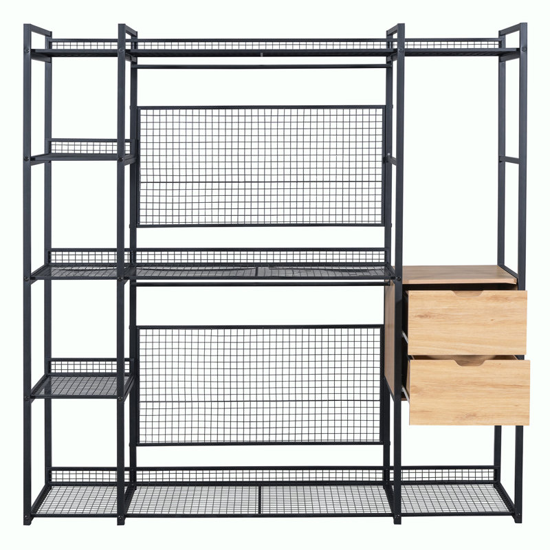 Wardrobe with Hanging Rails, Shelves and Drawers