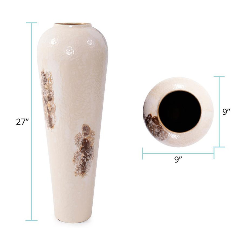Petrini Tuscan Large Torpedo Iron Vase, 27" H x 9" W x 9" D
