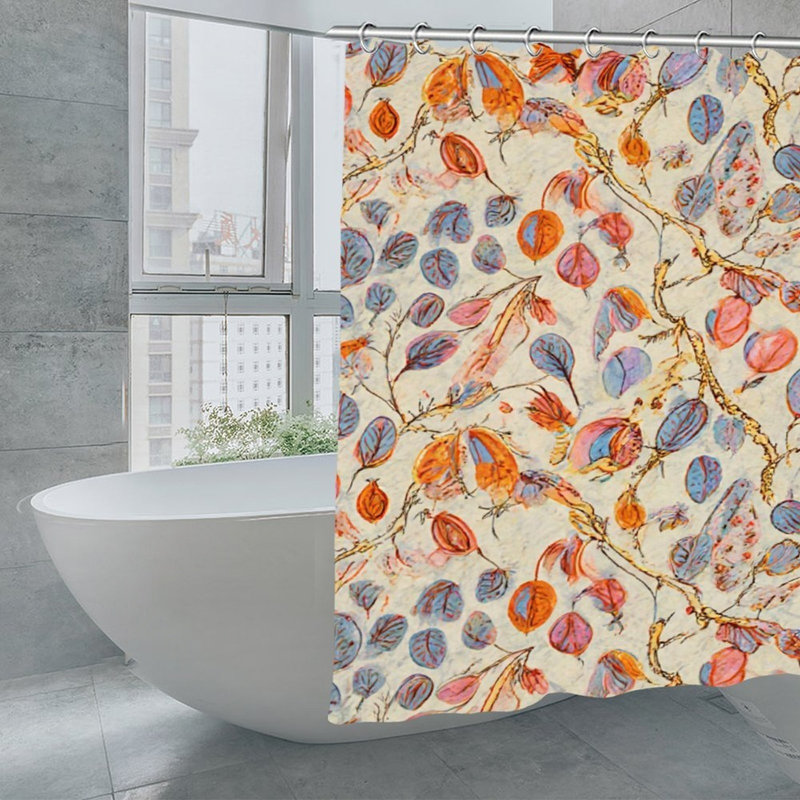 Rideaux de douche à branches colorées 71 × 71