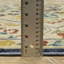Tapis beige / bleu / jaune en polypropylène tissé à la machine Krouse-1130125414