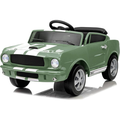 Voiture électrique Shelby GT350 12V sous licence, véhicule électrique pour enfants Ford avec télécommande, ceinture de sécurité, 2 vitesses, DEL et musique