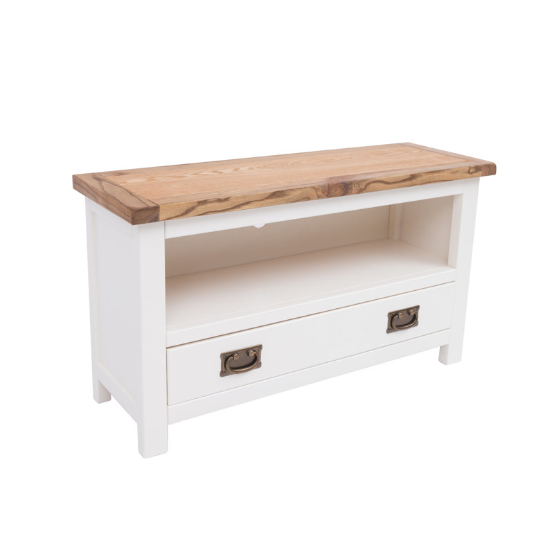 Vickers TV Stand for TVs up to 48", White/Brown