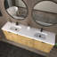 Meuble-lavabo autoportant de 83,8 po avec double lavabo en acrylique renforcé Monterey-672191083