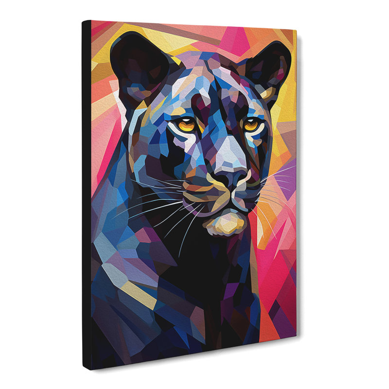 Panther Cubism No.2 - Wrapped Canvas, 60cm H x 40cm W x 3cm D