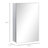 Wall-Mounted Medicine Cabinet With Mirror, Bathroom Mirror Cabinet Wall Mounted With Hinged Door, Storage Shelves For Living Room And Laundry Room, 15" X 24", Silver
