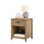 Table de chevet en bois avec tiroir et tablette ouverte, table de chevet moderne avec rangement, table de bout en bois pour chambre à coucher, salon ou appartement, finition naturelle