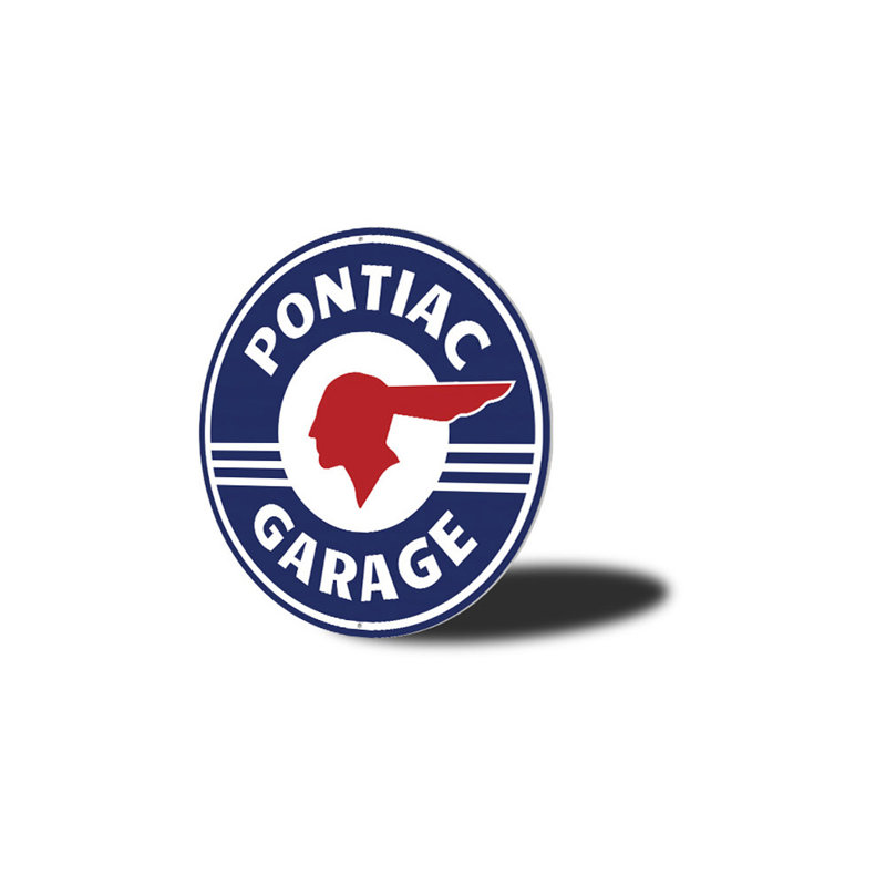 Enseigne en aluminium Pontiac, H 12 po x l 12 po x P 0,04 po