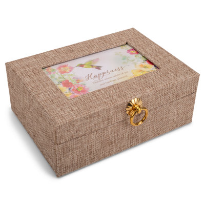 Ensemble de papeterie en lin beige Encourage