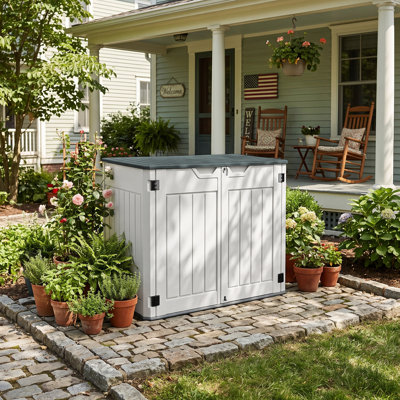 Altibloom 46.18 in resin horizontal storage shed, 52.83 in wide