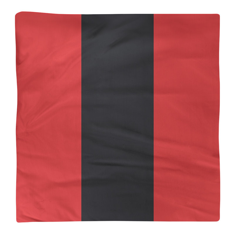 Serviette pour dîner de basket Atlanta, l 10 po x L 10 po, Rouge torche / gris anthracite / rouge torche, Polyester
