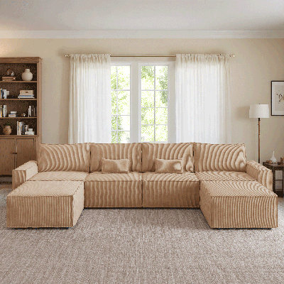 Bennett 6-piece Upholstered Corduroy Sectional