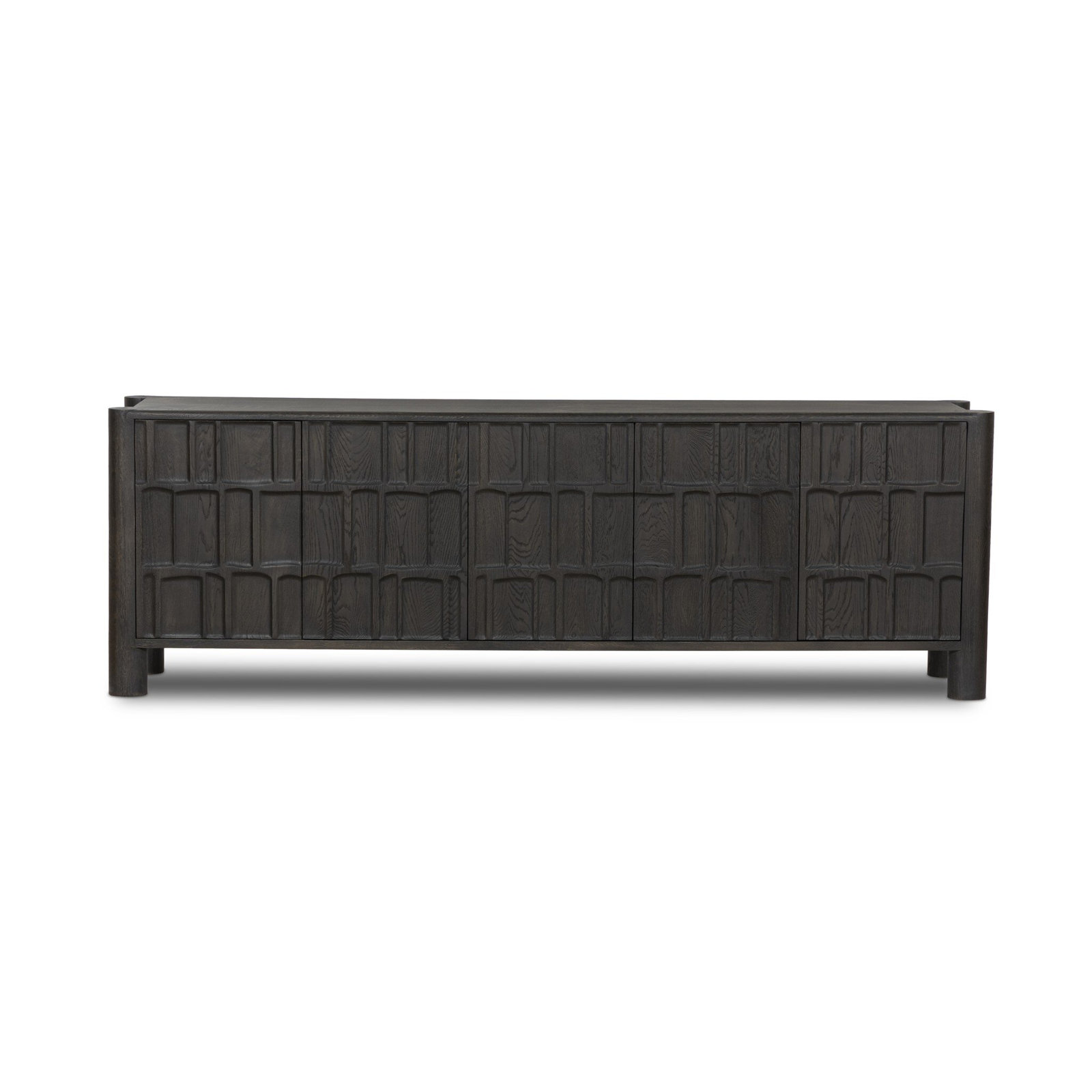 Jefte 82'' W Storage Credenza, Black