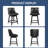 26Inch Counter Height Bar Stools Set Of 2, Upholstered Barstools With Wooden Legs And Backs,Counter Stools For Kitchen Counter-1266272204