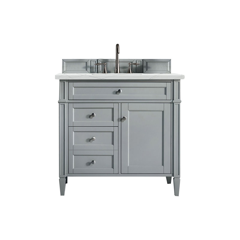 Brittany 36'' W Single Vanity, Urban Gray, Ethereal Noctis, 8" Widespread