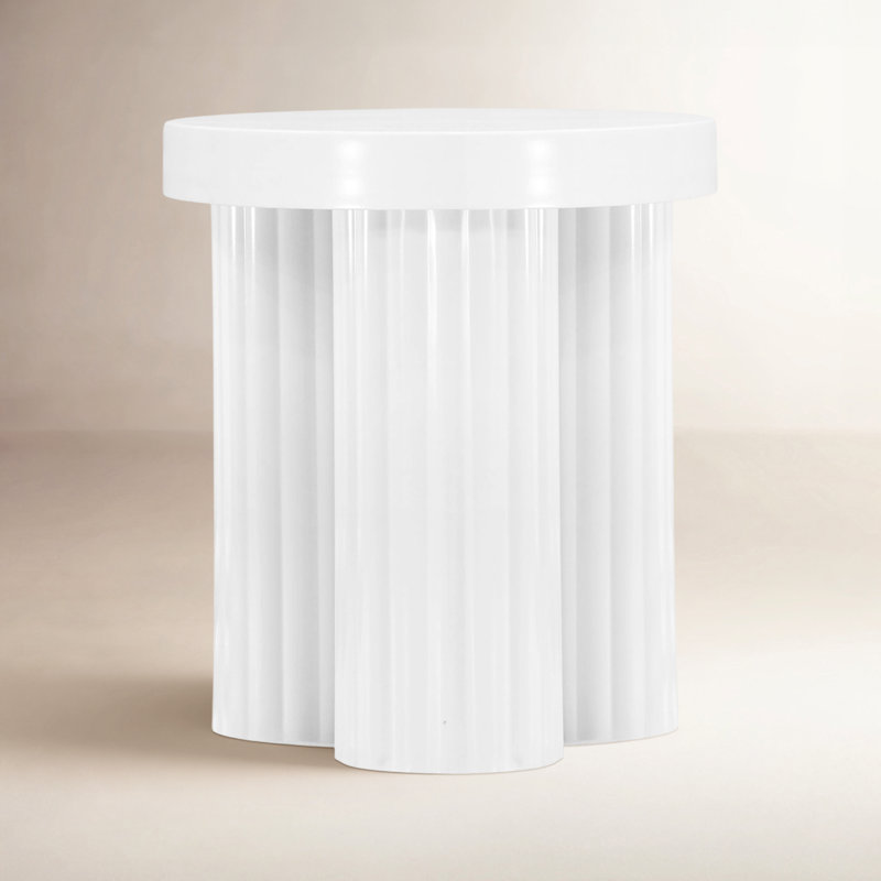Table de bout Rhodes, Blanc