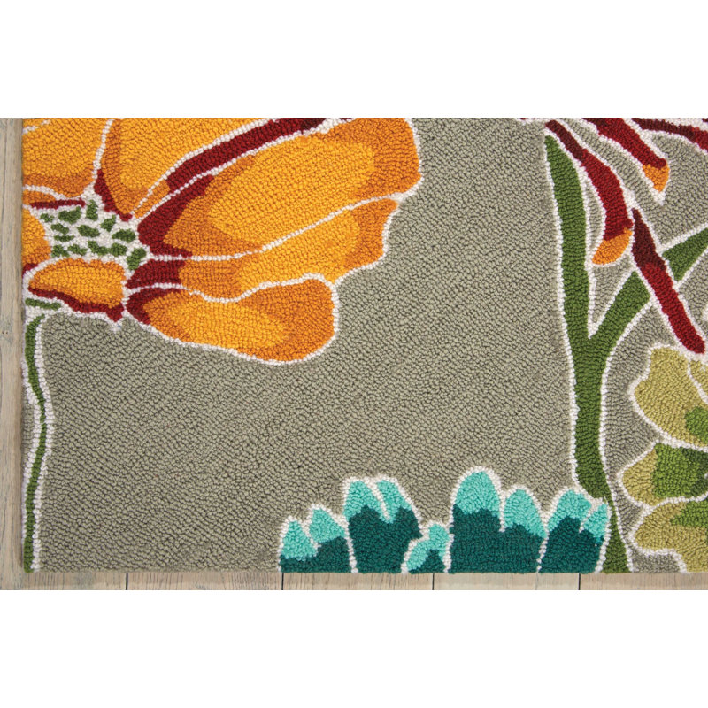 Tapis gris contemporain Karyn, Tapis de couloir 2 pi 3 po x 8 pi