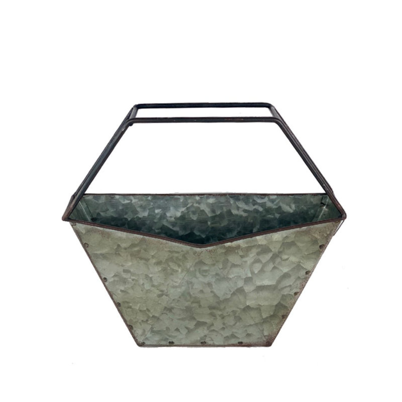 Jardinière en zinc galvanisé
