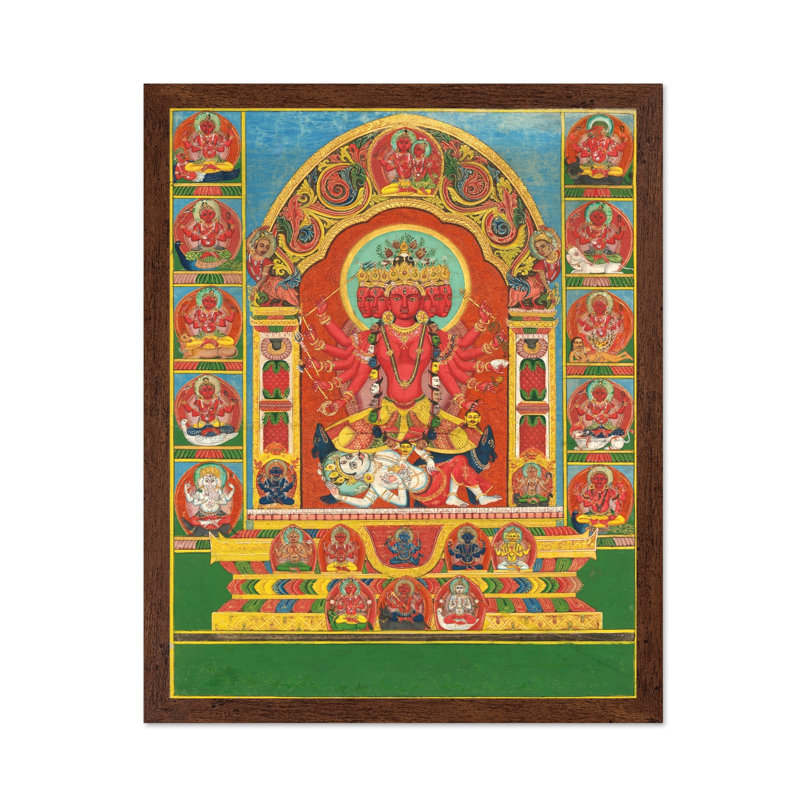 Déesse Tripurasundari, Affiche, H 18 po x l 24 po, Encadrement brun