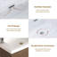 Lavabo 72 po en résine blanche intégrée pour meuble-lavabo double