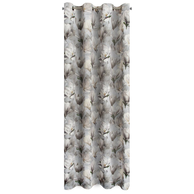 Lari Room Darkening Curtain Single Panel, Grey/Brown/Blue