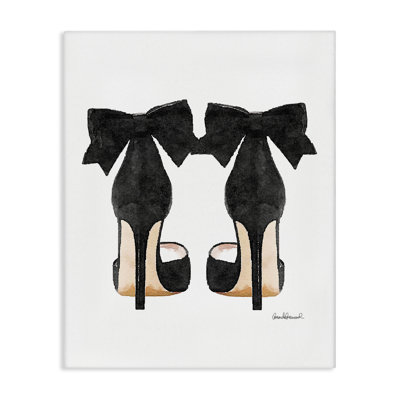 'Pumps Heels with Black Bow' Graphic Art Print
