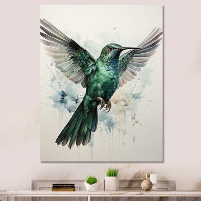 Bissainthe " Teal Gray Hummingbird Enchanting Hum "