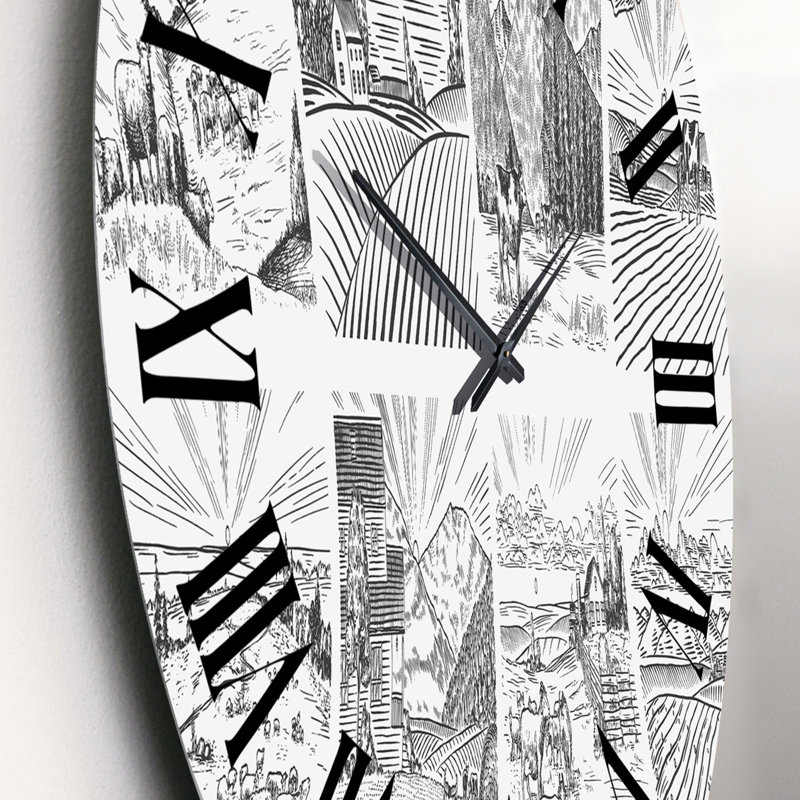 Horloge murale traditionnelle A Village, Petit