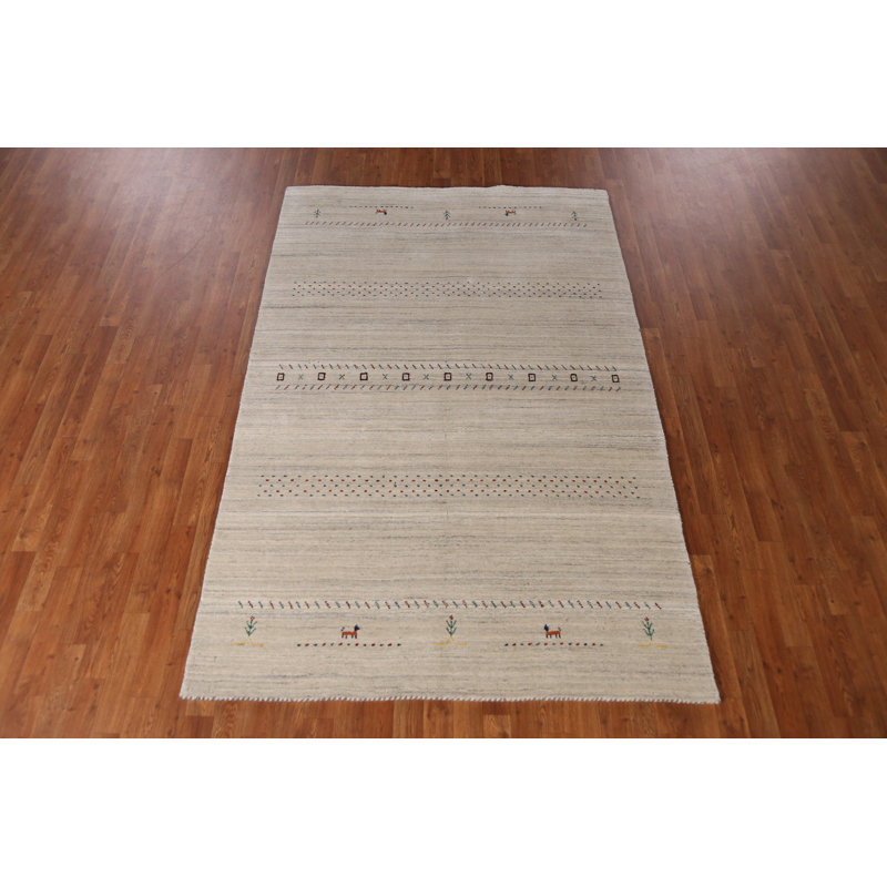 Tapis en laine style animal Gabbeh 5 x 8
