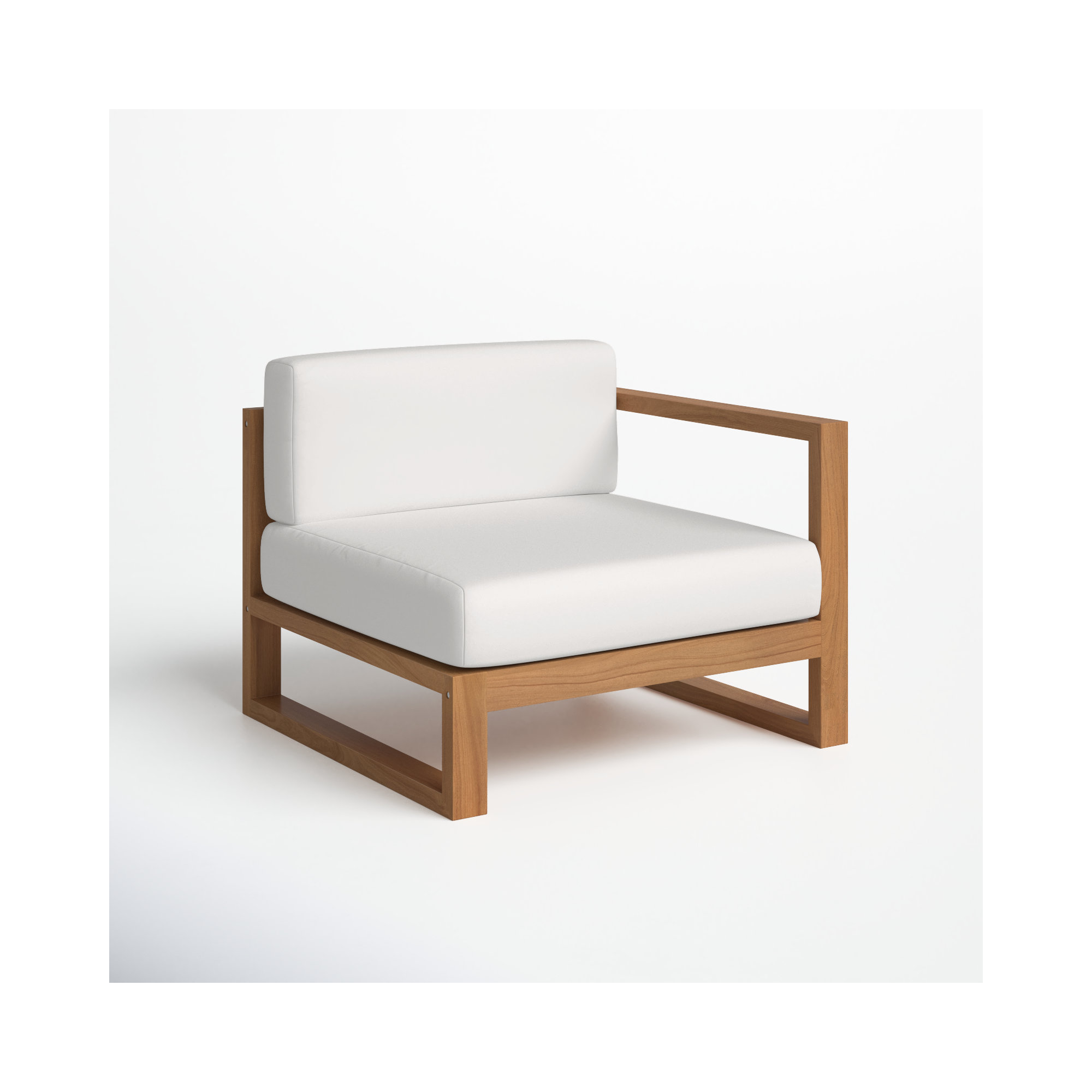 Upland Teak Wood Right Arm Patio Chair
