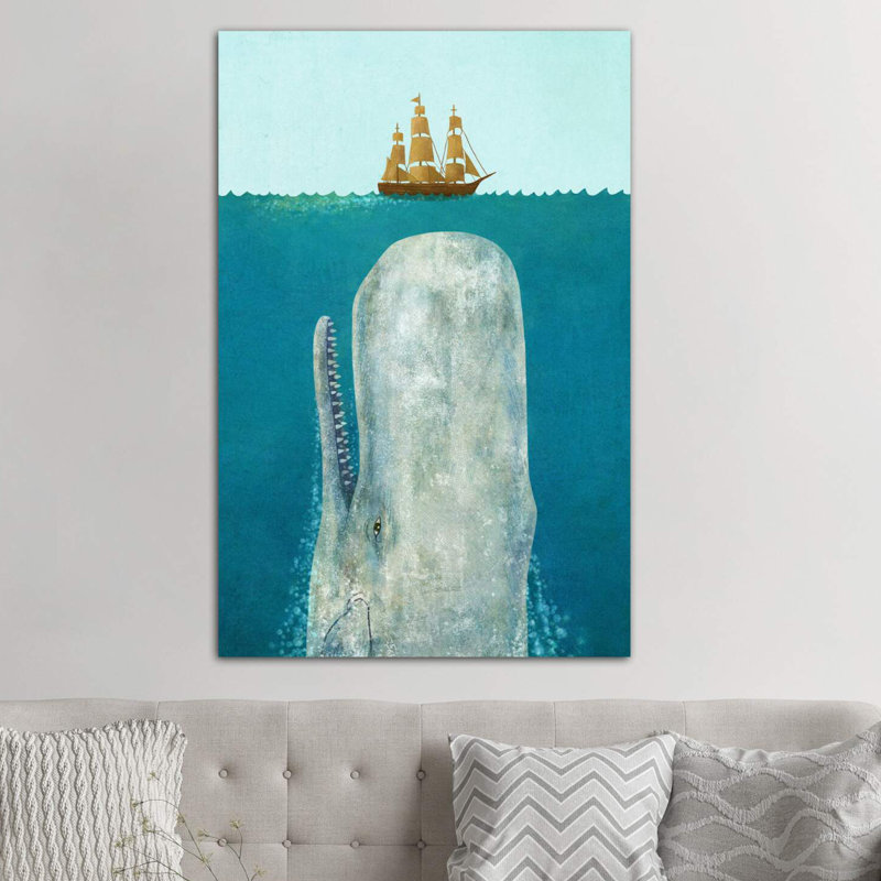 " The Whale " by Terry Fan, 48" H x 32" W x 1.5" D, Wrapped Canvas