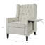 Fauteuil inclinable manuel à oreilles. Avec table d'appoint pliable, ports de chargement USB, chaises inclinables modernes et confortables pour le salon, la chambre à coucher, le dortoir, le bureau-2052941415