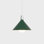 Medium Bower Pendant Light In Anodised Aluminium And Dark Green