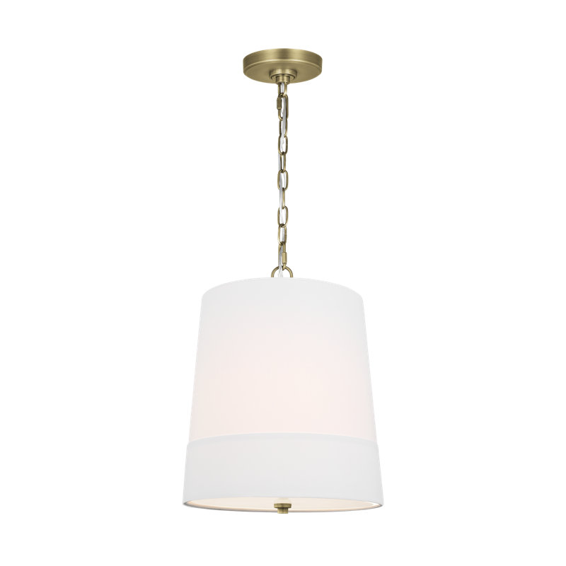 Luminaire suspendu en laiton usé à 1 lumière Ivie