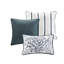 Ensemble d'édredon en satin de coton 7 pièces bleu-122118906