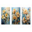 Azure Fields Sunflowers - Ensemble de 3 impressions sur toile tournesols-336722923-336722920