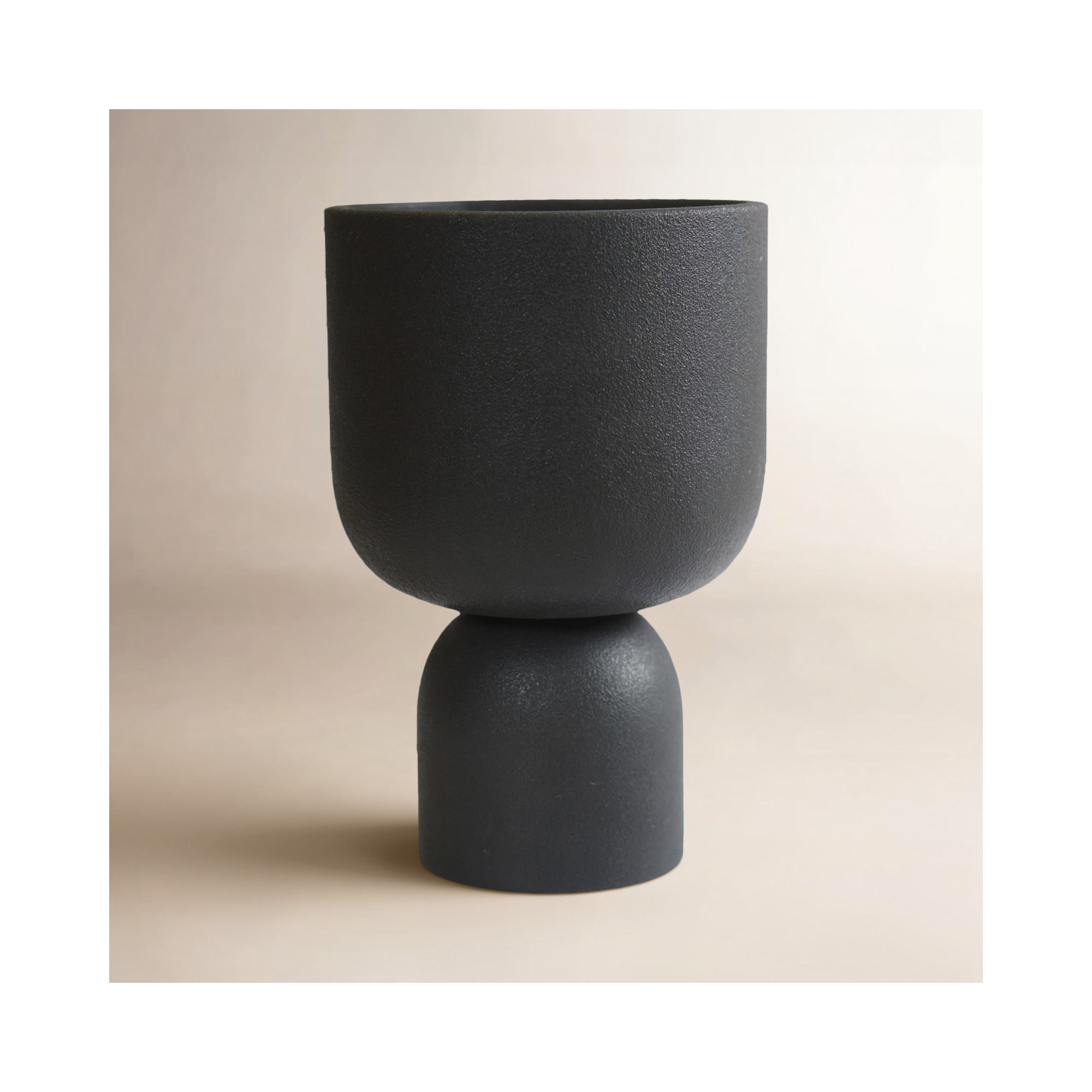 7.87'' Ceramic / Porcelain Table Vase, Black, 7.87" H x 5.12" W x 5.12" D