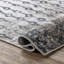 Tapis marocain Salters pour le salon, la chambre et la cuisine, bleu / ivoire-102502847