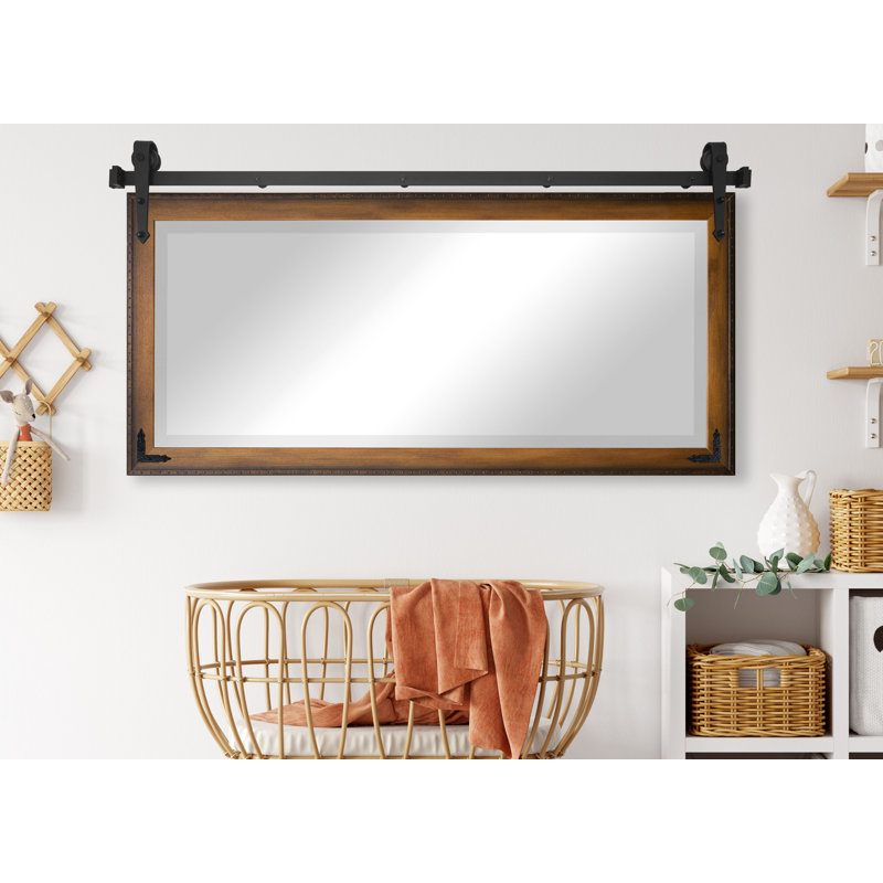 Miroir pleine grandeur N Peace, H 32 po x l 66 po, Noyer