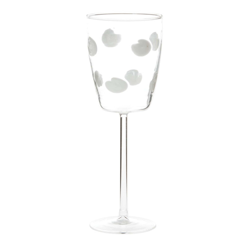 Drop Handmade Wine Glass, White