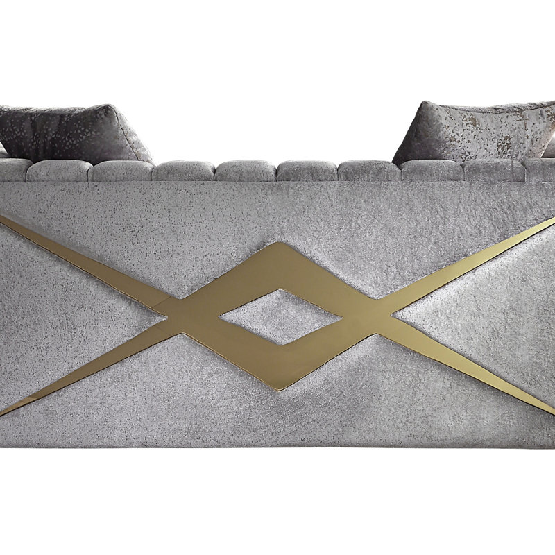 Causeuse Velence, Argent argent