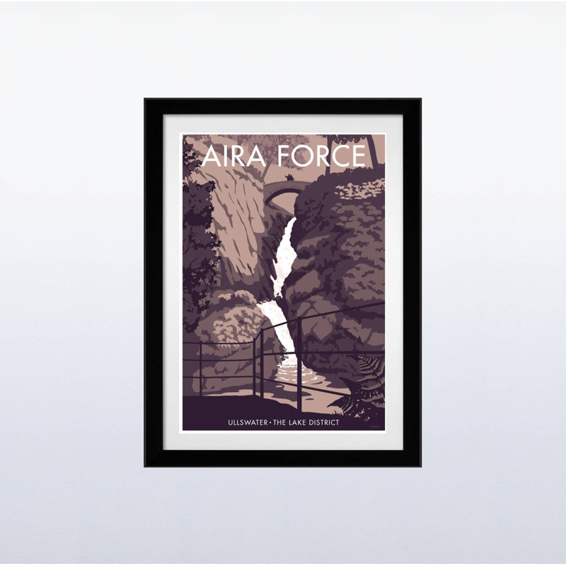 Aira Force by Stephen Millership - Print, Black, 43.5cm H x 33.5cm W x 2.2cm D